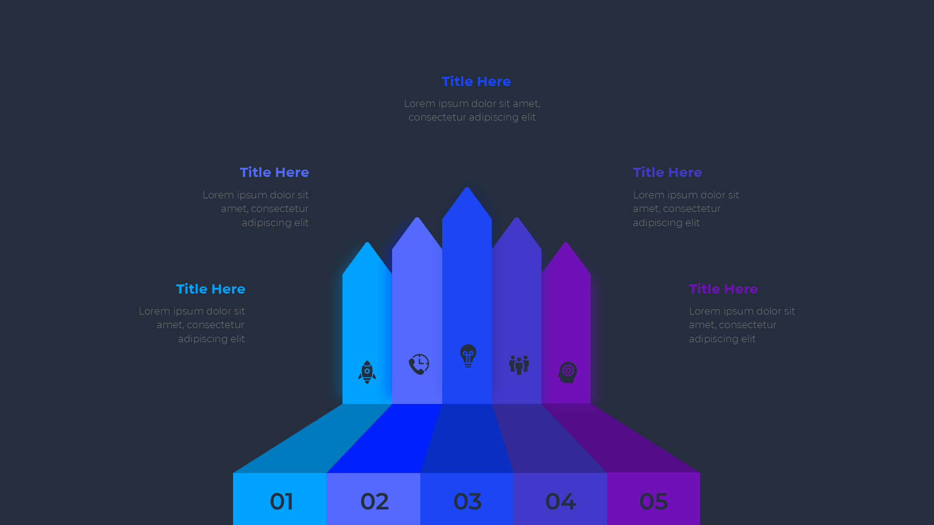 Infographic Solutions [dark] slide 5
